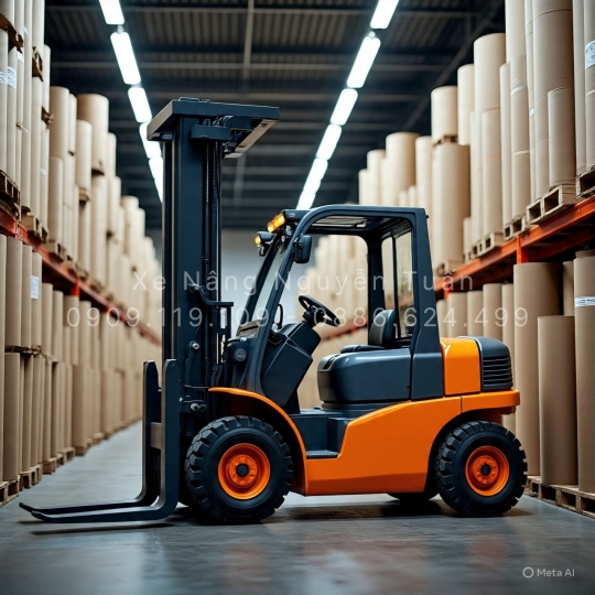 Xe nâng dầu Nissan 4,5 tấn, nâng cao 5m, gắn kẹp tròn 1,6m – Giải pháp tối ưu cho ngành công nghiệp | Xe Nâng Nguyễn Tuấn