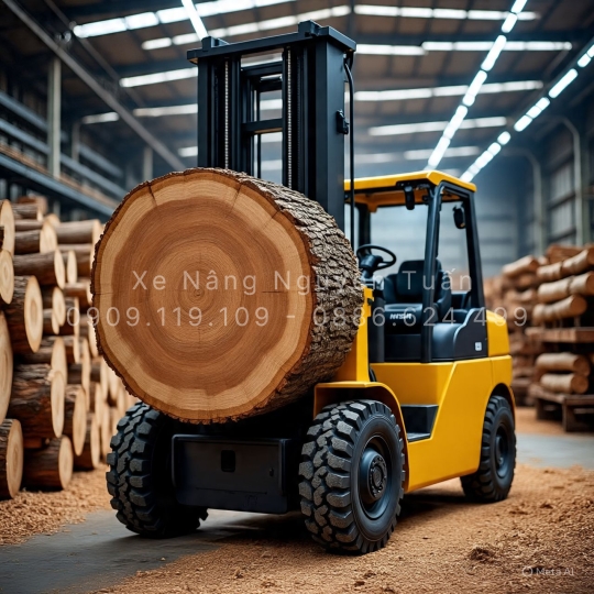 Xe nâng dầu Nissan 4,5 tấn, nâng cao 5m, gắn kẹp tròn 1,6m – Giải pháp tối ưu cho ngành công nghiệp | Xe Nâng Nguyễn Tuấn
